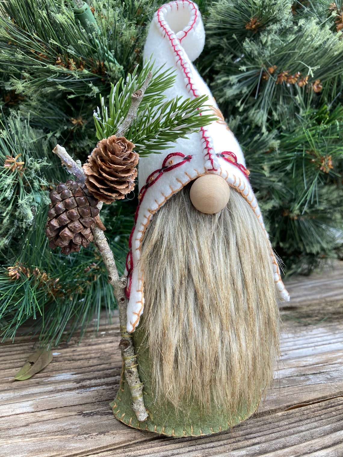 Pinecone Gnome Forest Gnome Holiday Decor Rustic Etsy