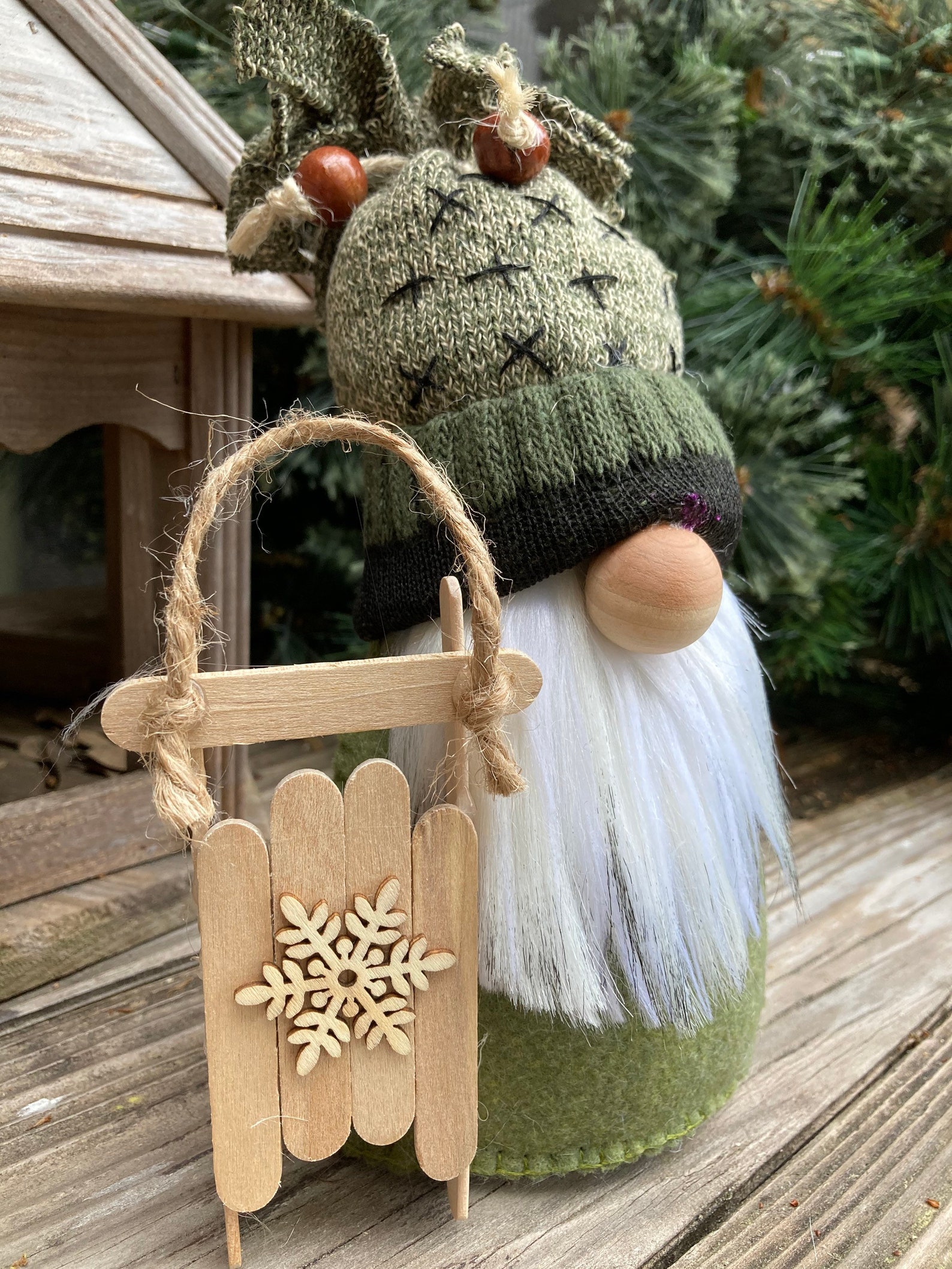 Sled Gnome Embroidery