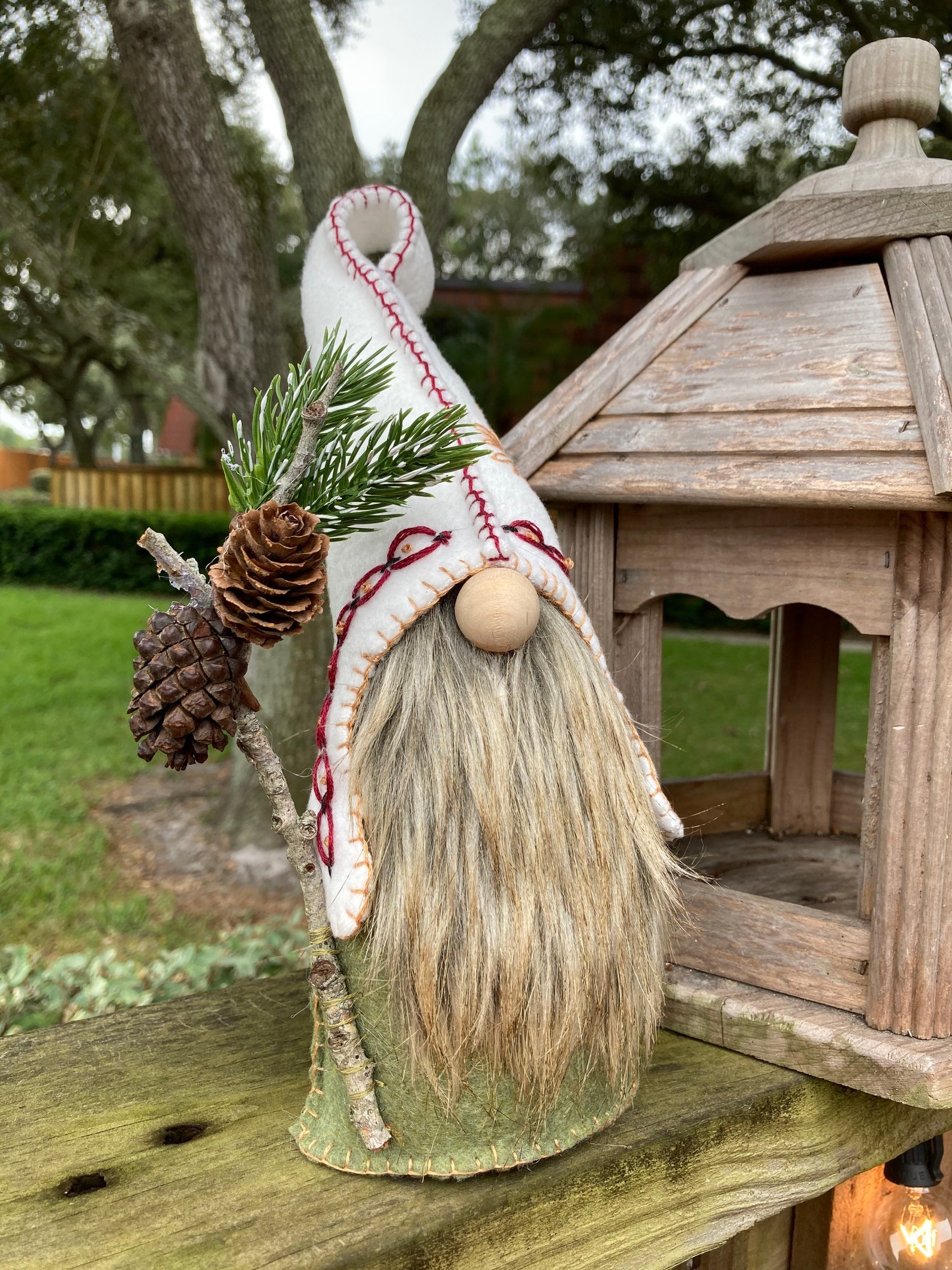 Pinecone Gnome Forest Gnome Holiday Decor Rustic  Etsy