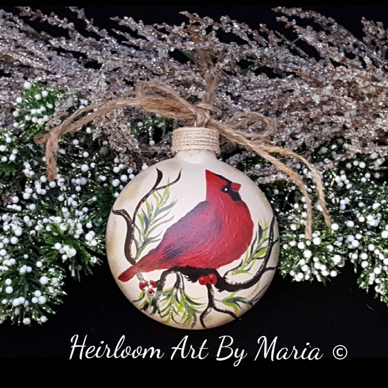 Red Bird Ornament Glass Bird Ornament Christmas Bird Red Etsy