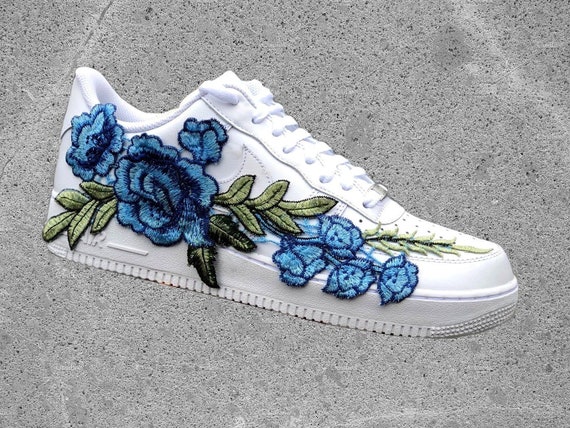 air force 1 blue flower