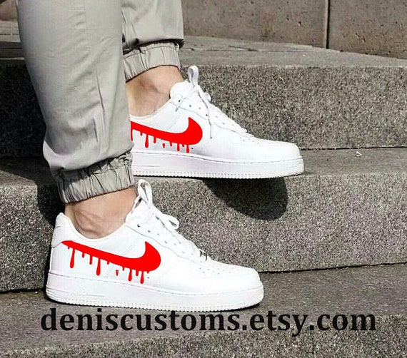 Nike Air Force 1 Low White with Red 