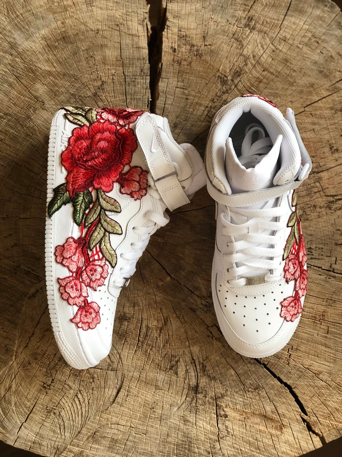 rose embroidered air force 1