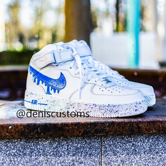 Royal Blue Air Force 1 Custom Drip