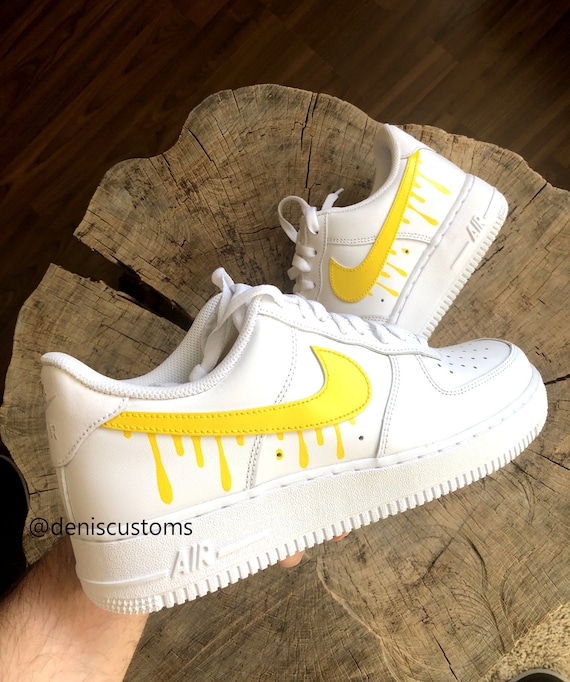 white and yellow air force 1