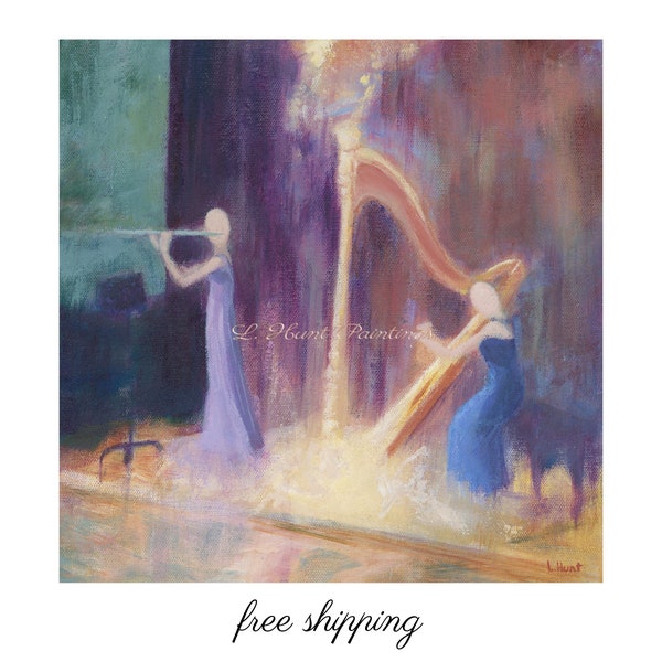 Painting of Harp - Etsy