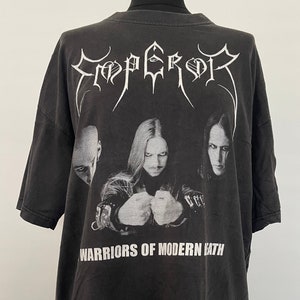 Vintage Emperor T-shirt. 1990s The Warriors of Modern Death Tshirt. Classic Black Metal Band Shirt. IX Equilibrium Album Shirt. Ihsahn
