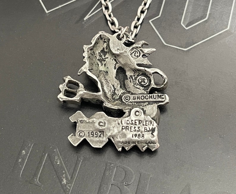 Vintage AC/DC Pendant. 1992 Devil Angus Young. Made in England. Pewter ...