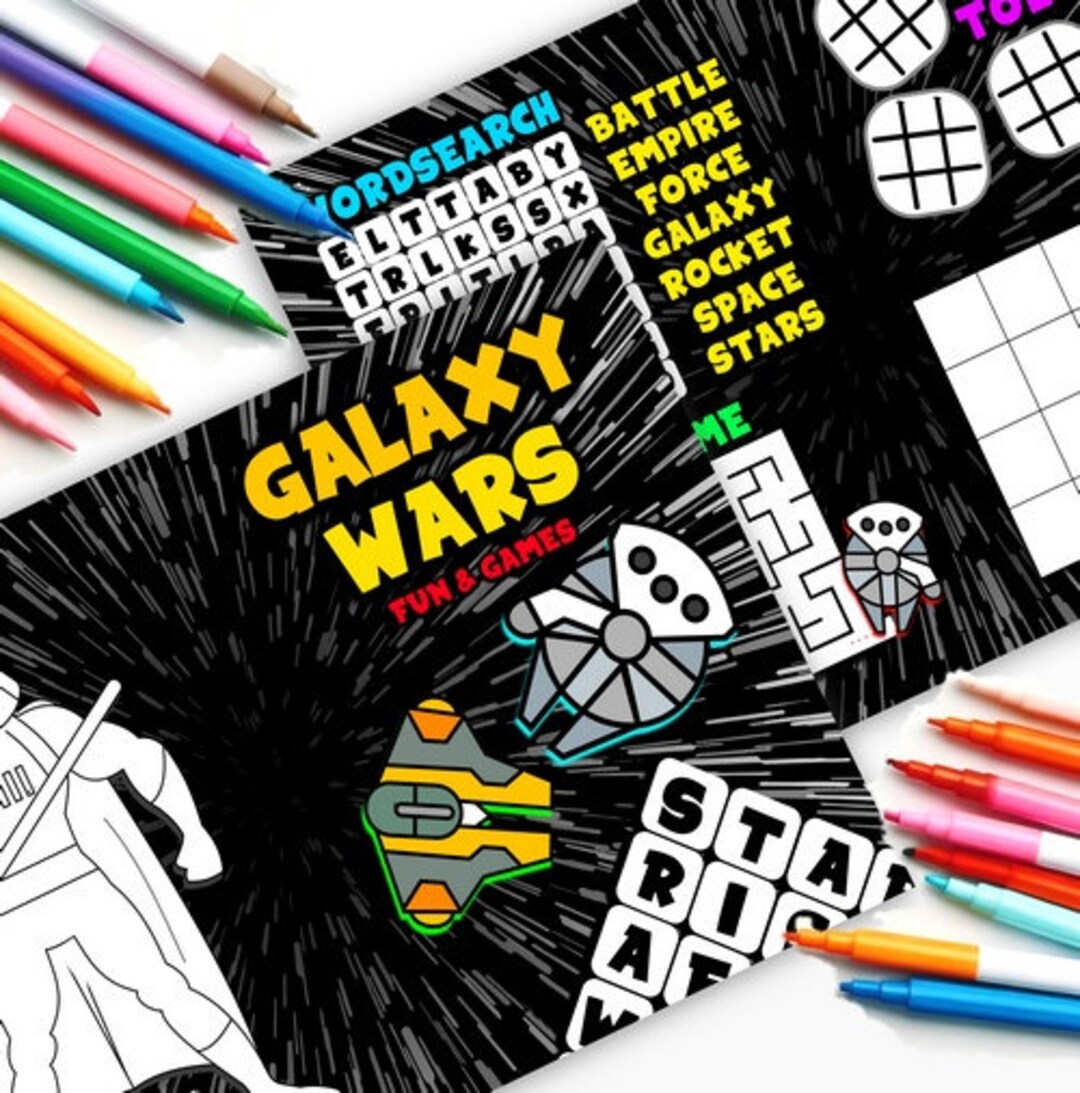 Pack Of 18 Space Fun & Games Activity Sheets - Astronaut Party Bag Fillers For Kids