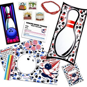 Pre-Filled Ten Pin Bowling Party Box - Complete Bowling-Themed Party Supplies & Favours