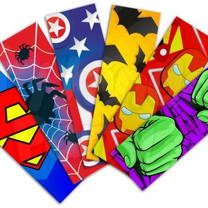 Pack of 12 - Superhero Bookmarks - Mark Your Place in Epic Adventures with Heroic Designs