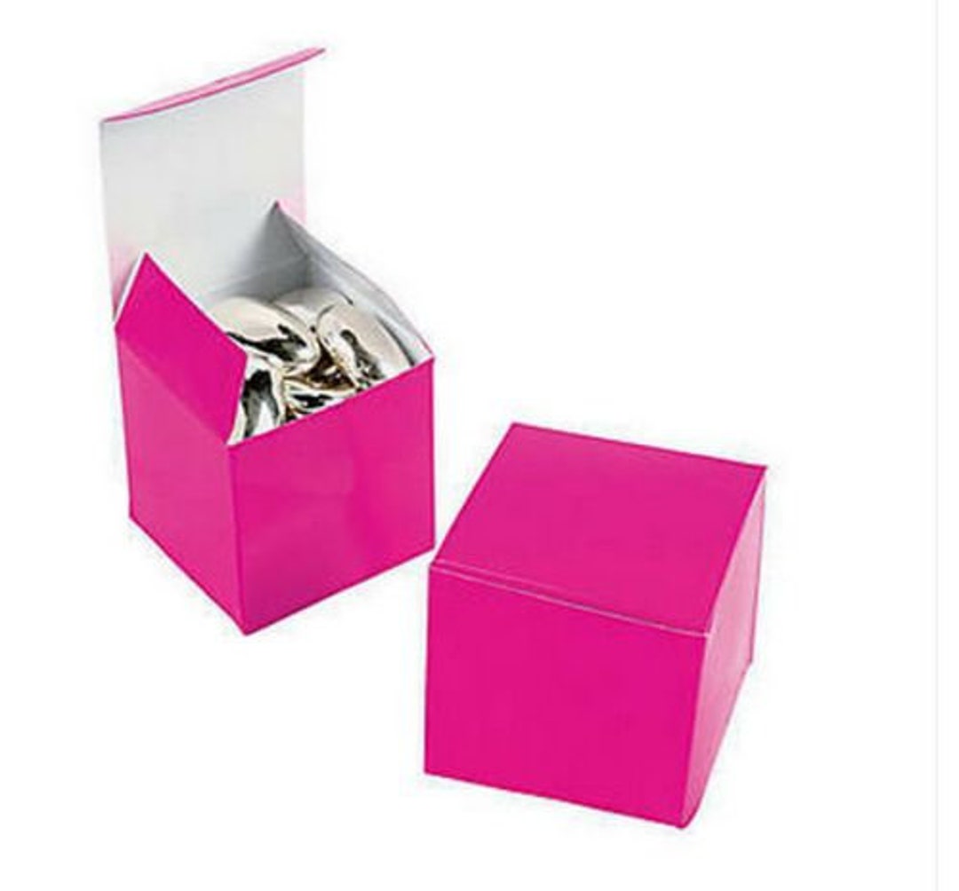 Pack of 12 Mini Hot Pink Favour Boxes Small Party Gift Boxes Etsy