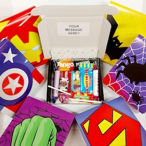 Superhero Sweet Box – Retro Treats | Personalised Gift | Party Favours
