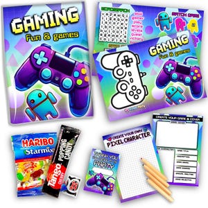 Gamer Party Bags – Pre-Filled Gaming Party Favours with Activities & Sweets