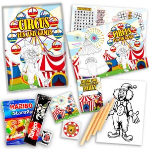 Circusfeestzakjes – Voorgevulde feestartikelen met activiteiten en lekkernijen