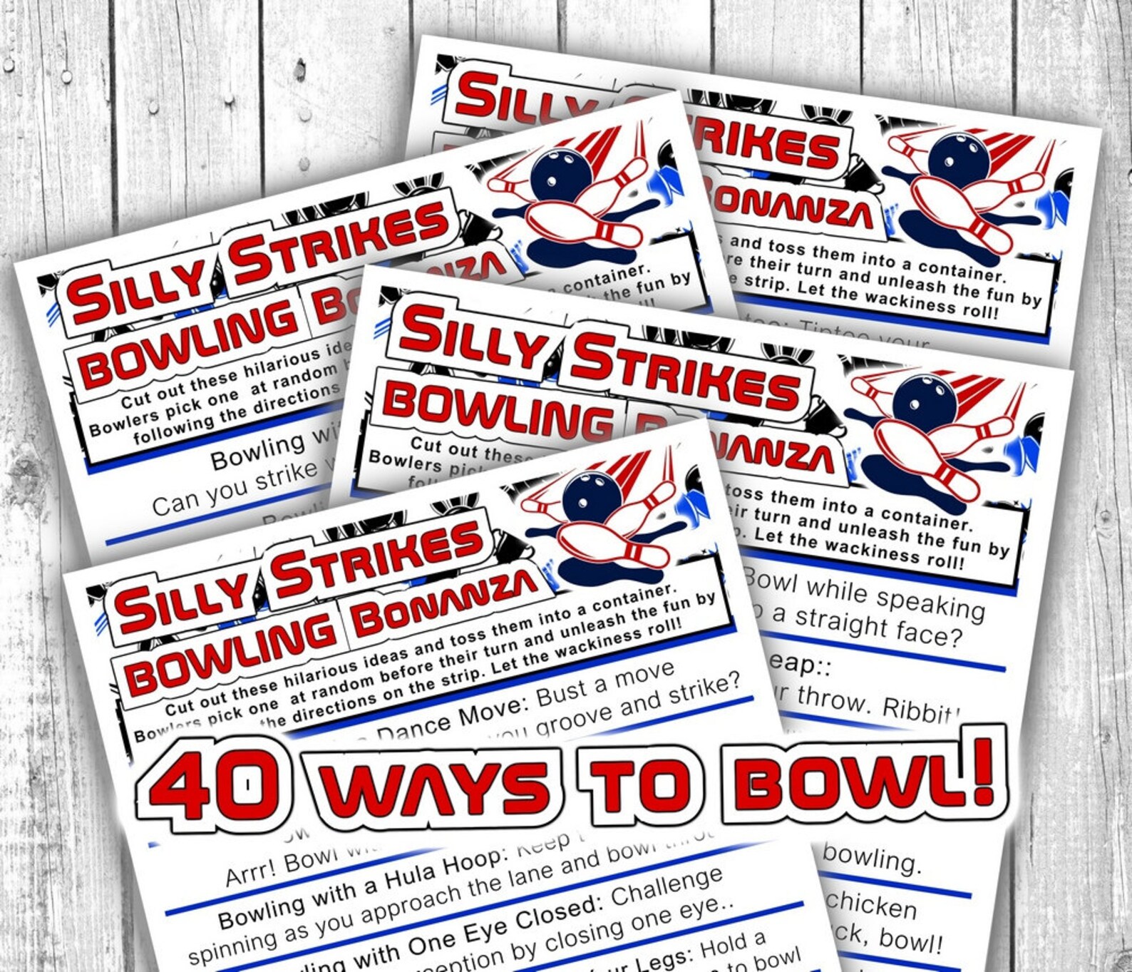Silly Strikes Bowling Game, 40 Funny Ways to Bowl, Bowling Challenges ...
