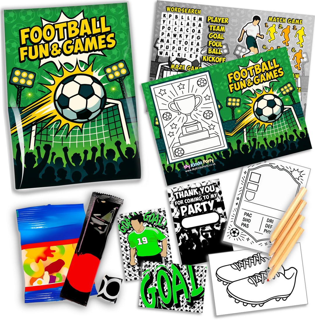 Football Party Bags Kids Birthday Favours Goodie Bags UK Minimum Order ...