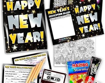 Sacchetti regalo di Capodanno per bambini, bomboniere e dolciumi (Regno Unito). Ordine minimo: 3 pezzi.