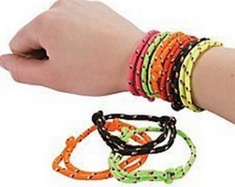 Pack of 12 - Retro Friendship Neon Bracelets: Nostalgic Accessories