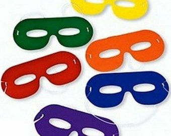 Pack of 12 - Bright Colour Cardboard Masks - Spark Creativity and Fun for Any Occasion