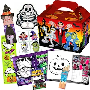 Pre-Filled Halloween Party Box - Spooky and Fun Party Favours for Kids