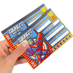 Pack of 12 - Target Battle ID Cards - Nerf Party Bag Fillers for Action-Packed Fun