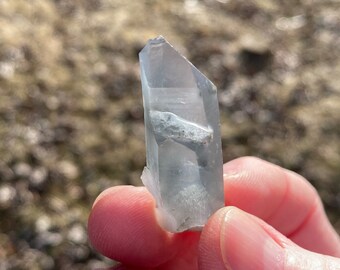 Blue Tara Tourmaline Quartz, Rare Blue Tara Quartz, Blue Tara Quartz Point, Blue Tourmaline Included Quartz, Blue Tara