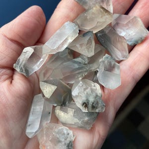 Blue Tara Mini Quartz Points, Rare Blue Tara Tourmaline Included Crystals, Blue Tourmaline Included Quartz, Blue Tara Quartz, Blue Tara