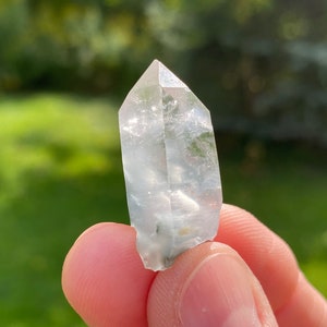 Rare Blue Tara Key Quartz, Blue Tara Tourmaline Included Key Quartz, Tourmaline Included Quartz Point, Blue Tara Quartz