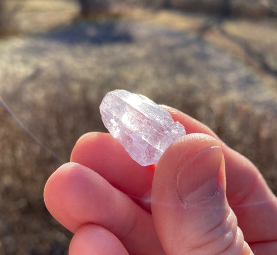 Kunzite Natural Lilac Crystal, Natural Kunzite Lilac Terminated Crystal, Terminated Kunzite Rough Crystal Afghanistan, Kunzite Lilac