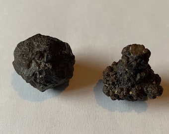 Prophecy Stone Hematite and Limonite, Prophecy Stones Egypt, Prophecy Stone Pseudomorphs, Set of 2 Prophecy Stones, Shamanic Journey Stones