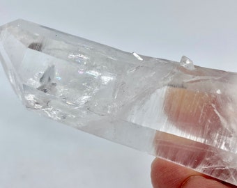 Colombian Lemurian Rainbow Quartz Crystal Point, Colombian Lemurian Quartz Point, Quartz Crystal Point