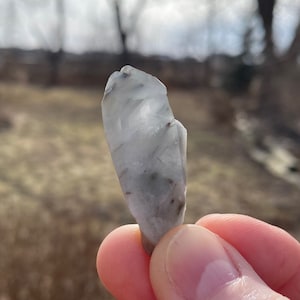 Rare Blue Tara Quartz Point, Blue Tara Included Quartz, Rare Blue Tourmaline Fibrous Included Quartz, Blue Tara