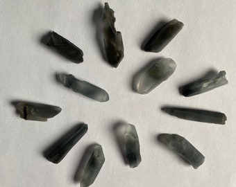 Blue Tara Quartz Crystal Grid, Rare Blue Tara Tourmaline Included Grid, Blue Tara 12 Piece Grid, Blue Tara