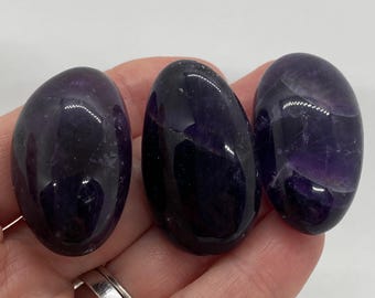 Set of 3 Large Amethyst Tumbles, 3 Amethyst Tumbes, 3 Large Amethyst Tumbles, Large Amethyst Tumbles, Amethyst