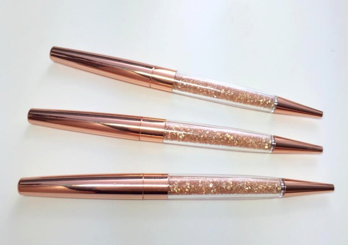 Rose gold pen gold crystal pen copper crystal pens planner Etsy