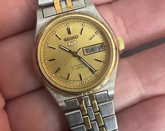 Vintage Seiko Dual Tone Automatic Ladies Day Date Watch