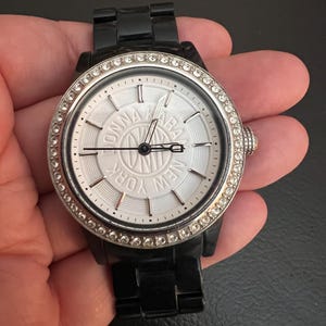 Fine DKNY Silver Tone Stone Set Wristwatch