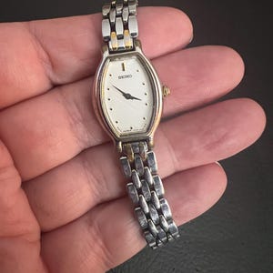 Vintage Seiko Silver and Gold Tone Quartz Watch