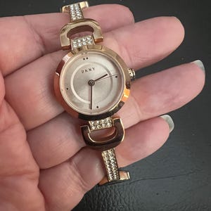 Fine DKNY Rose Gold Stainless Steel Stone Set Watch
