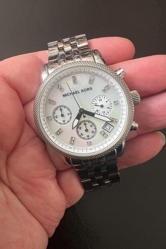 michael kors watch pearl face