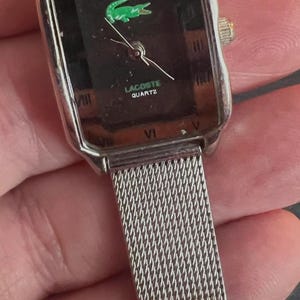Vintage Lacoste Silber Ton Uhr