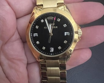 Vintage Juicy Couture Watch Wide Gold Tone Model 7