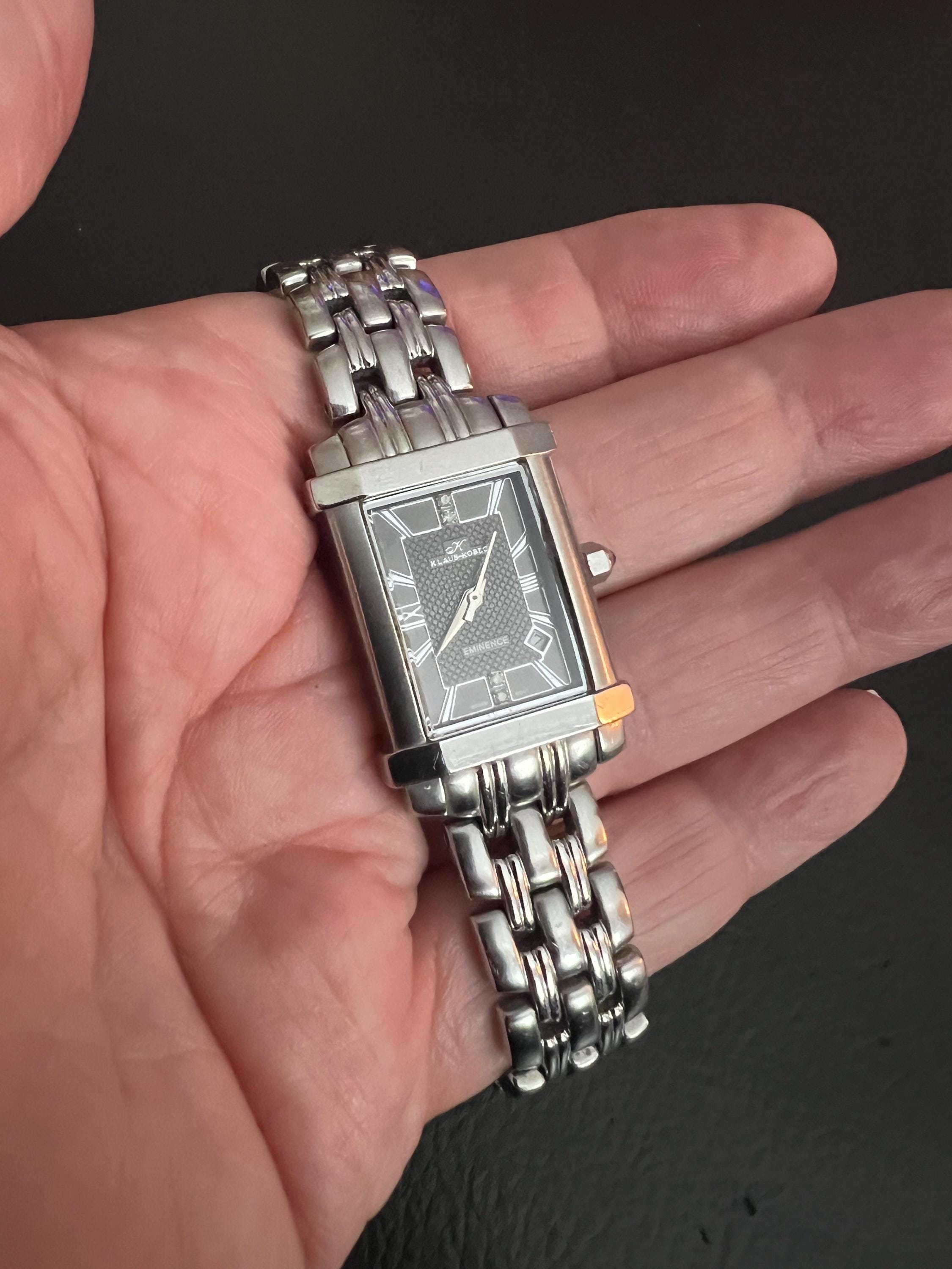 diamond quartz klaus kobec diamond mother of pearl watch