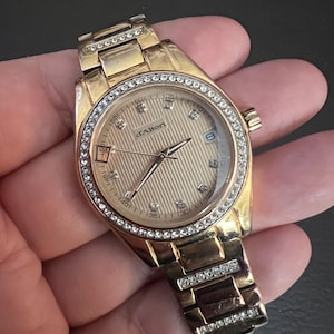 Fine d&#39;Alton Roségold-Ton Datum Armbanduhr