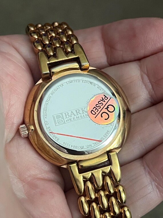 Fine Barker of Kensington Regatta Gold Tone Stone Set Watch  display picture 2