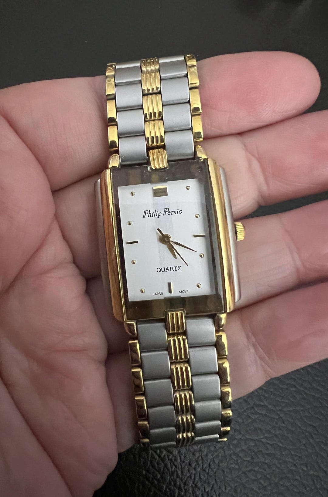 高級フィリップ ペルシオ ゴールドトーン ステンレススチール