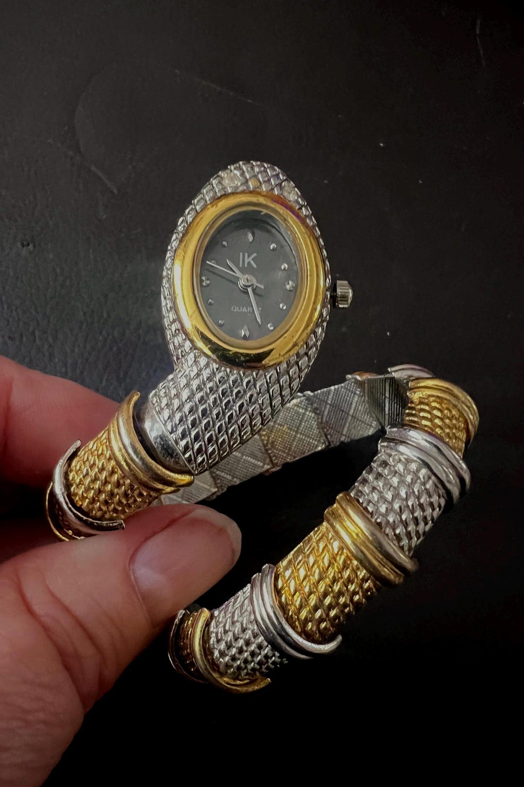 アクセサリー Vintage archive design bangle watch Gold Stainless Steel Bracelet Watch, Bangle Bracelet