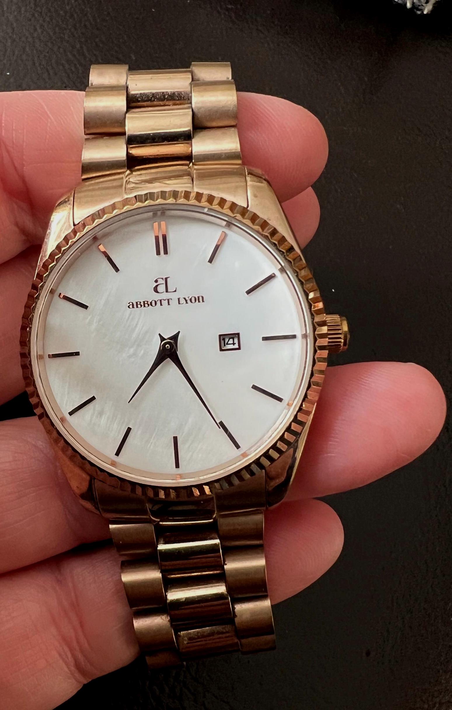 Rose Gold Abbott Lyon Mocha 34 Abbott Lyon Ladies Watches Online