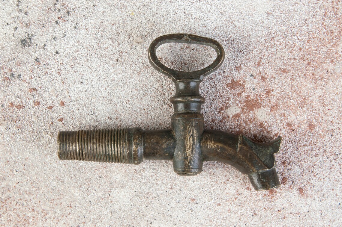 Bronze wine barrel faucet Vintage beer faucet Old barrel Etsy